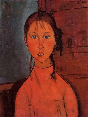Amedeo Clemente Modigliani œuvres - fille avec des nattes 1918 (1)